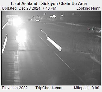 I-5 at Ashland - Siskiyou Chain Up Area